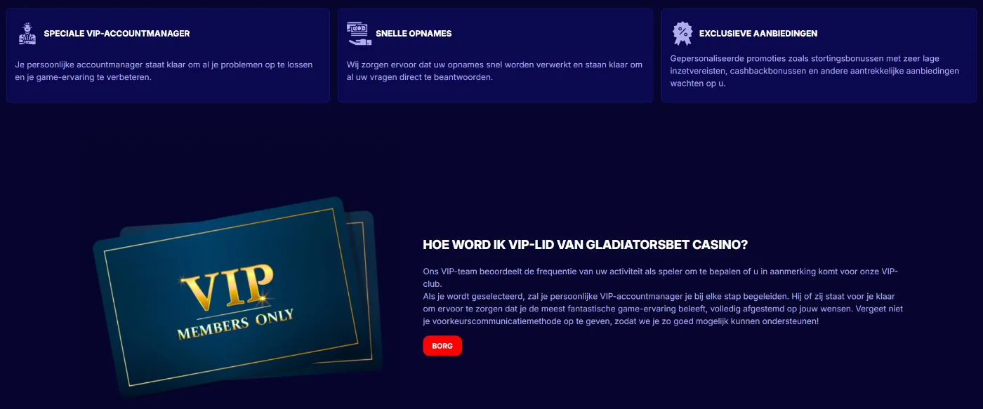 GladiatorsBet Casino VIP Arena